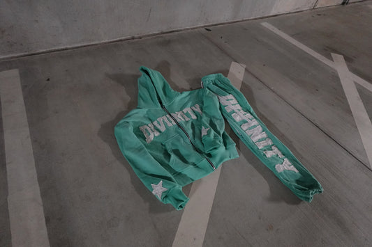 Divinity Zip Up & Sweats Pants Set - Acid Wash V3