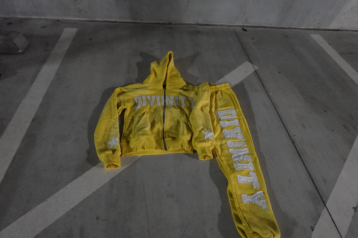 Divinity Zip Up & Sweats Pants Set - Acid Wash V3