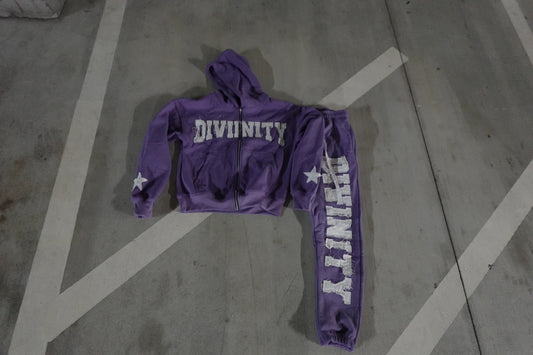 Divinity Zip Up & Sweats Pants Set - Acid Wash V3
